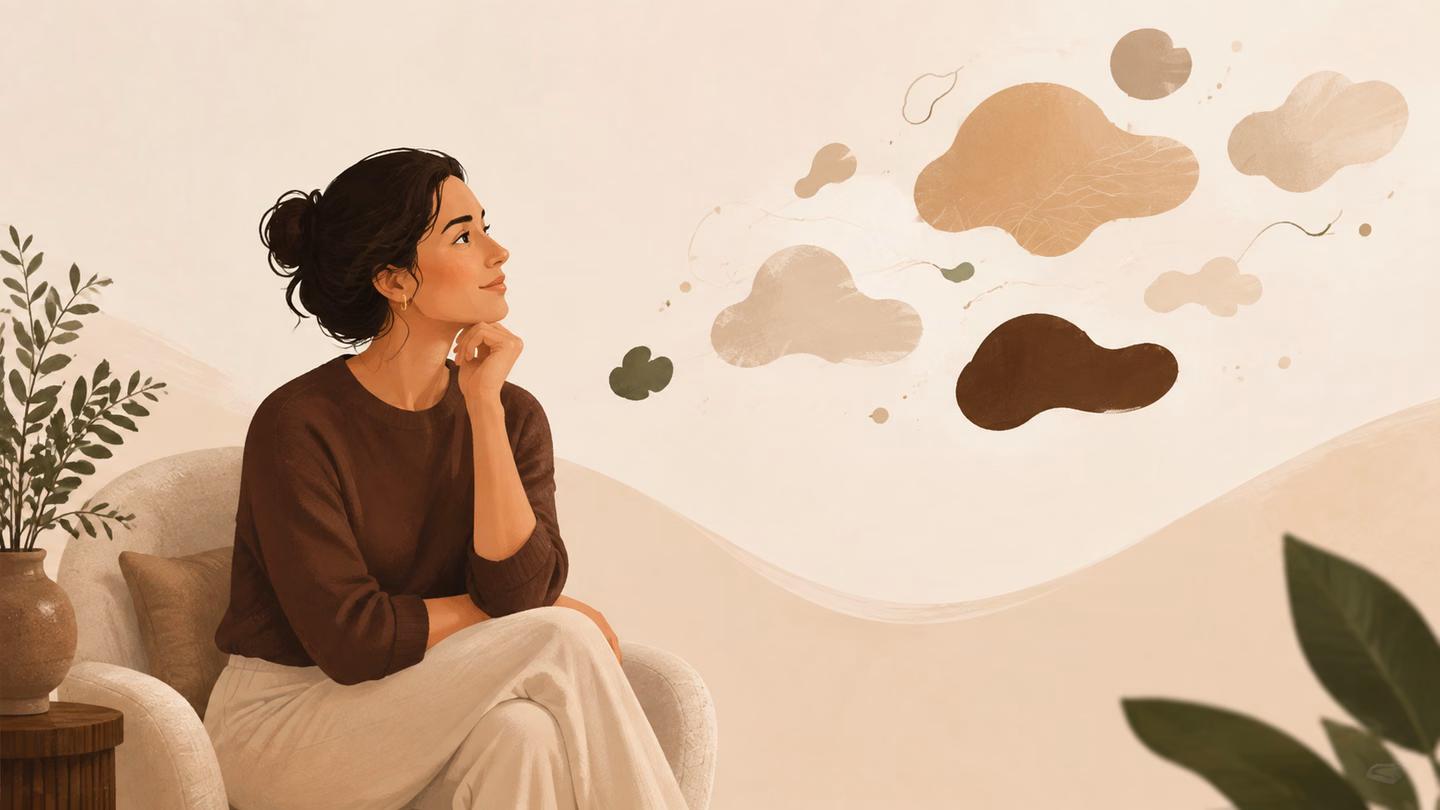 Paisagem clara relacionada à compreensão de pensamentos intrusivos